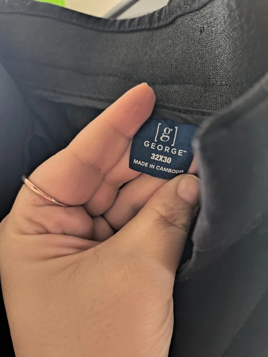 George Black Men's Dress Pants - Straight Leg - Picture 2 of 4